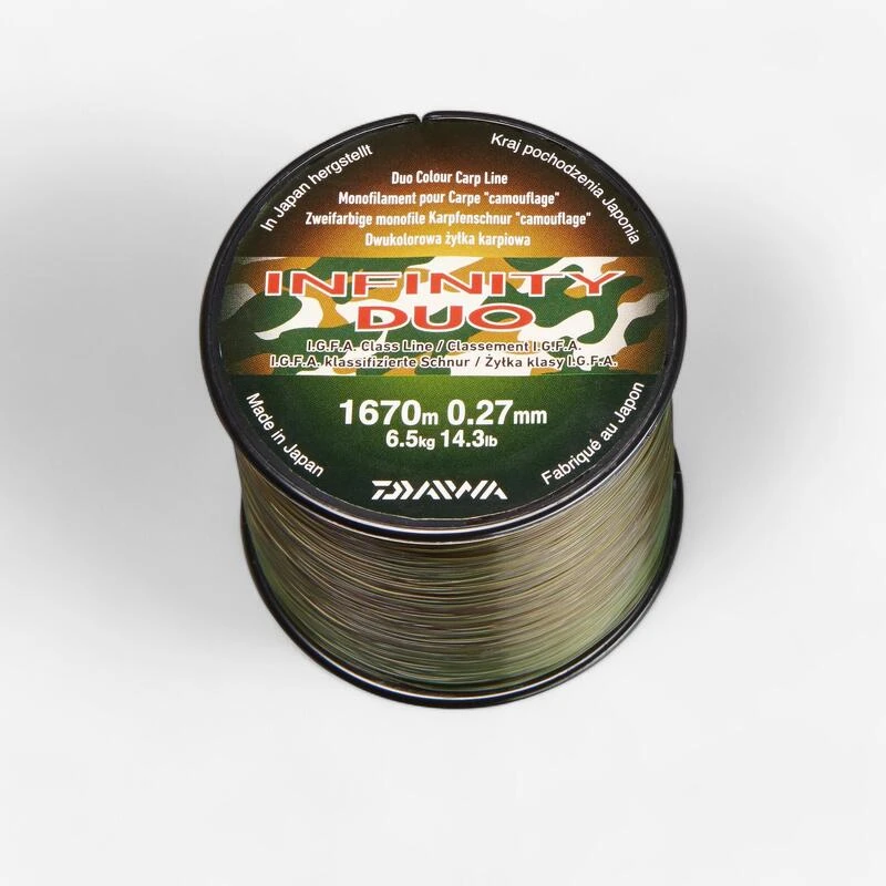 Daiwa FIL Pêche De La Carpe INFINITY DUO CAMO 27/100 1 Daiwa FIL Pêche De La Carpe INFINITY DUO CAMO 27/100