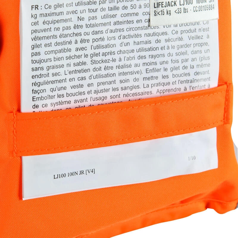 Tribord Gilet De Sauvetage Mousse Bateau Enfant LJ 100N Orange 9 Tribord Gilet De Sauvetage Mousse Bateau Enfant LJ 100N Orange – Image 9